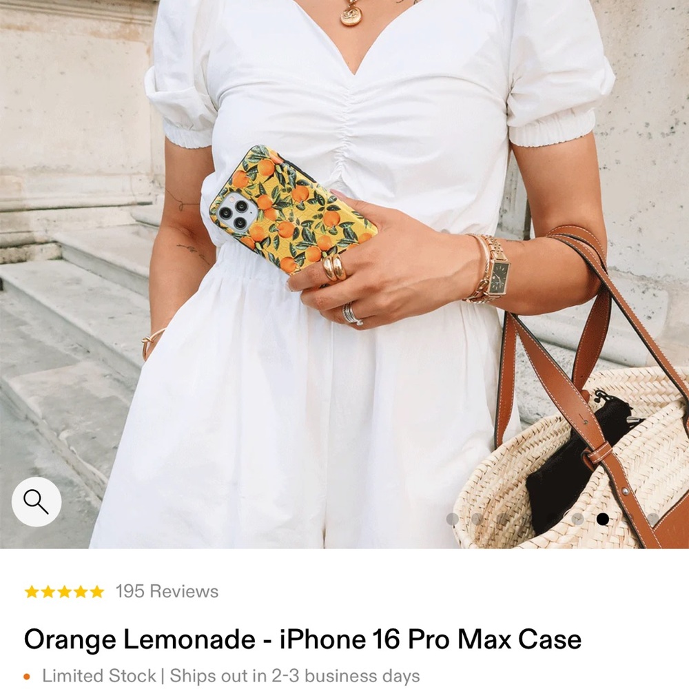 Orange Pattern Phone Case - Picture 7 of 9